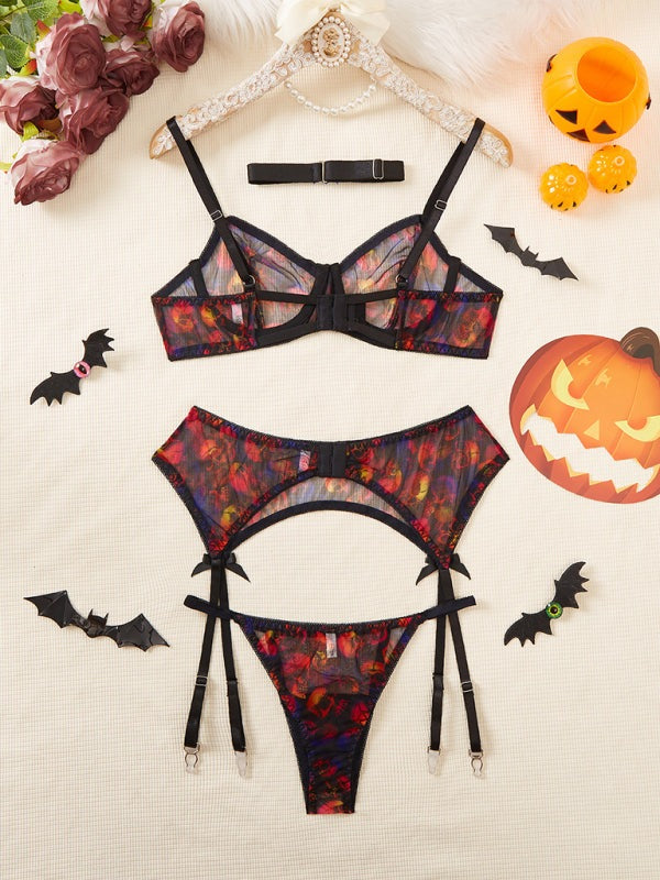 Lingeries - Boudoir Lingerie Set with Garters for Women