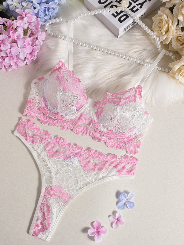 Lingeries - Lingerie Lace Push-Up Set for Romantic Occasion