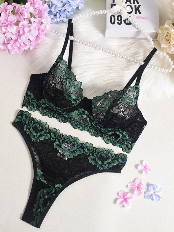 Lingeries - Lingerie Lace Push-Up Set for Romantic Occasion