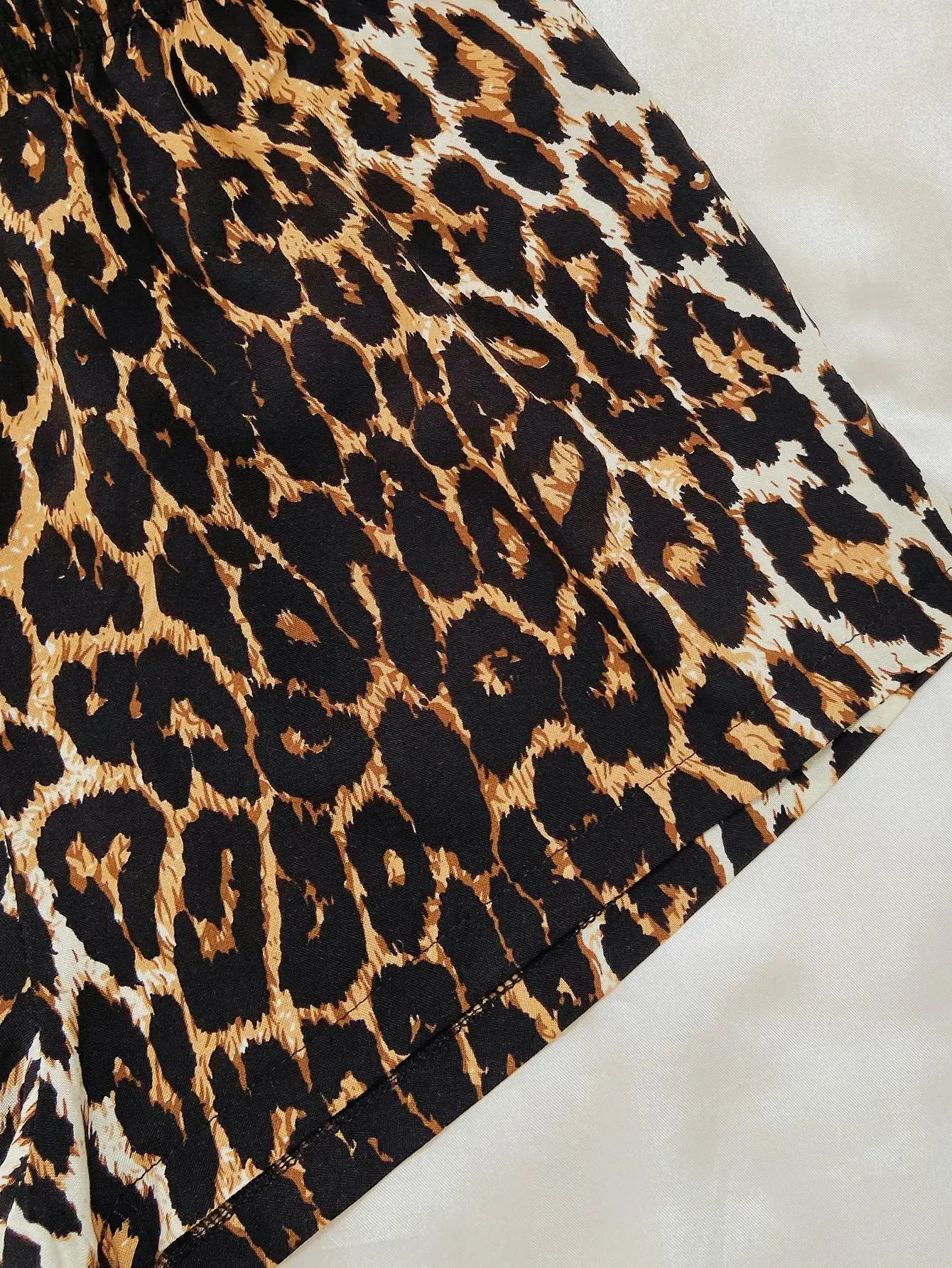 Summer Animal Print Tee & Shorts Loungewear for Women