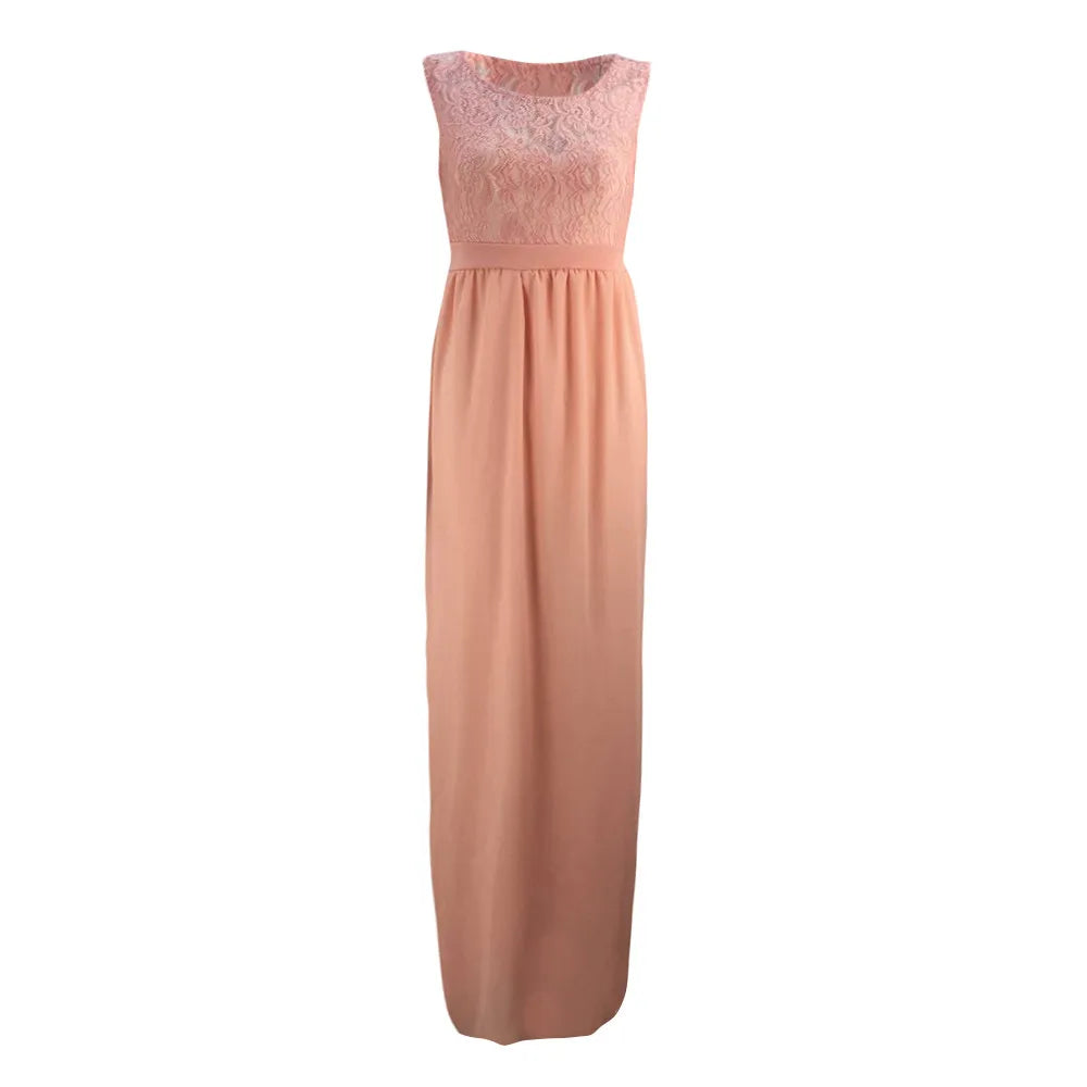 Maternity Dresses- Elegant Lace-Accented Maternity Dress for Special Events- - Chuzko Women Clothing