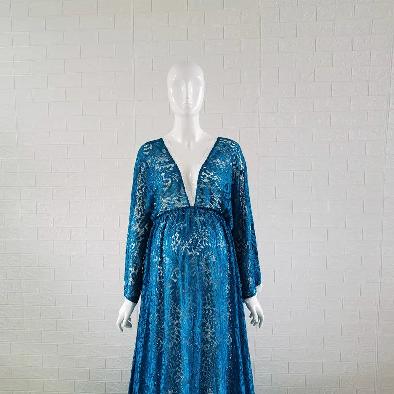 Maternity Dresses- Vintage Lace Maternity Dress for Artistic Photo Shoots- - Chuzko Women Clothing