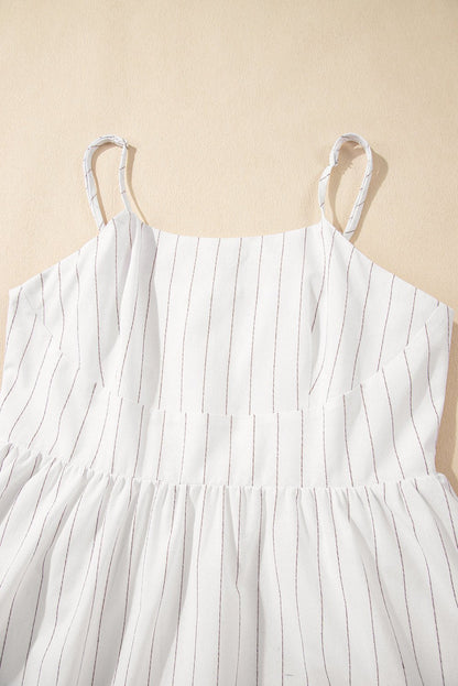 Maxi Dresses - Casual Summer Striped Midi Dress with Pockets