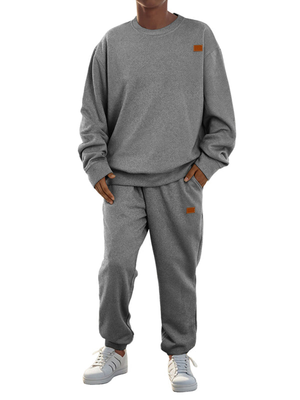 Men Outfits - Casual Sporty Men's Tracksuit Set Pants and Pullover