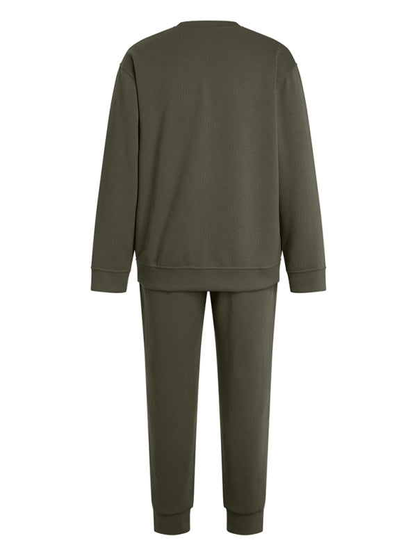 Men Outfits - Casual Sporty Men's Tracksuit Set Pants and Pullover