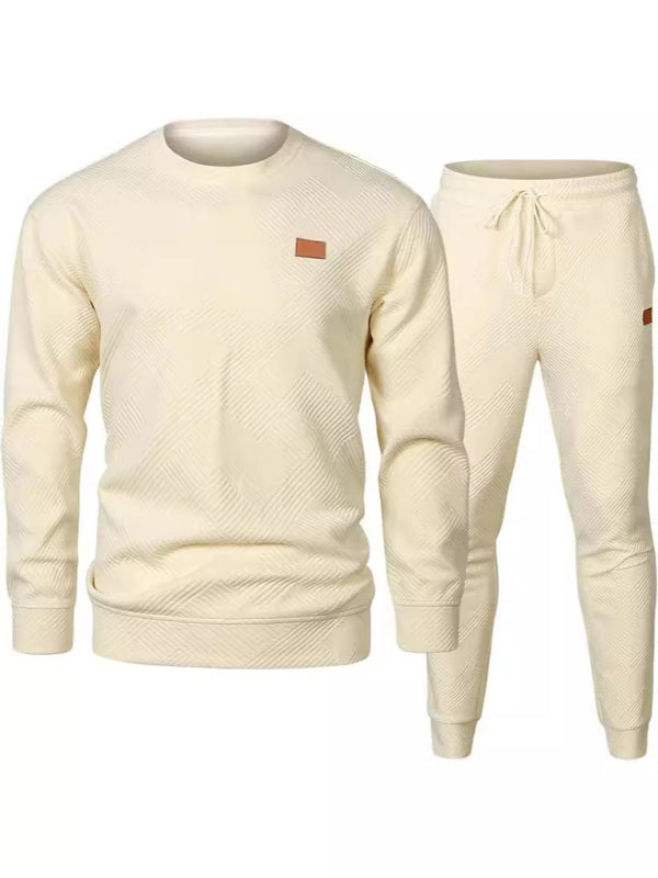 Men Outfits - Casual Sporty Men's Tracksuit Set Pants and Pullover