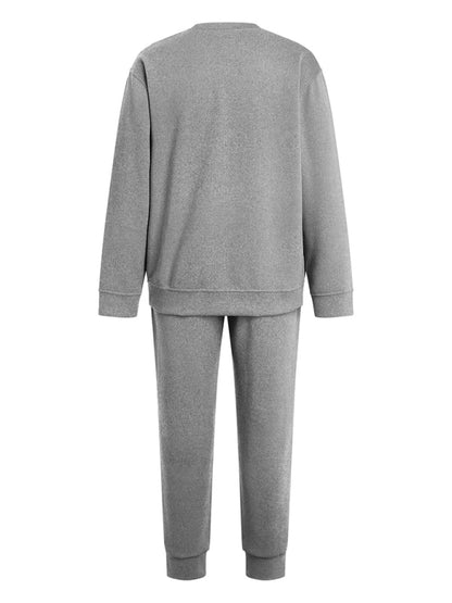 Men Outfits - Casual Sporty Men's Tracksuit Set Pants and Pullover