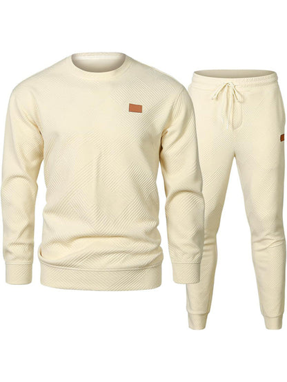 Men Outfits - Casual Sporty Men's Tracksuit Set Pants and Pullover