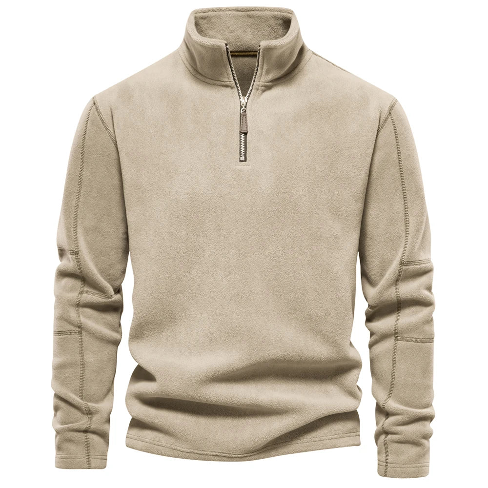 Men Sweatshirts - Suede-Feel Men’s Fleece Sweatshirt