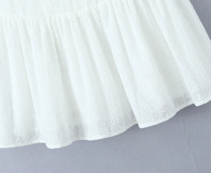 Mini Dresses- Cocktail Hour Embroidered Women's Textured Drop-Waist Dress for Summer- - Pekosa Women Fashion