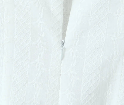 Mini Dresses- Cocktail Hour Embroidered Women's Textured Drop-Waist Dress for Summer- - Pekosa Women Fashion
