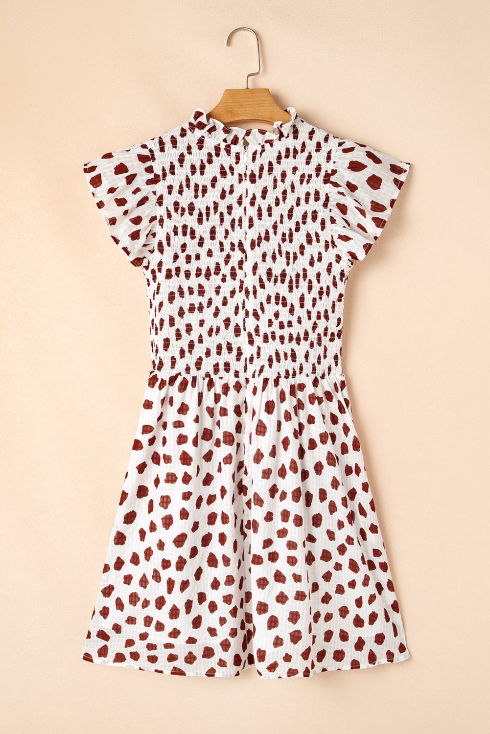 Mini Dresses - Abstract Heart Flutter Sleeve Dress - Perfect for Summer