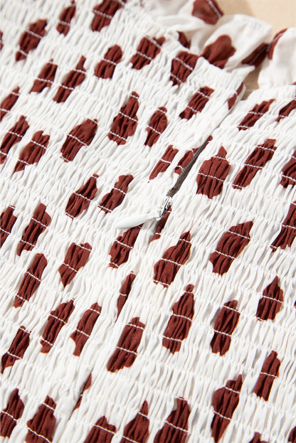 Mini Dresses - Abstract Heart Flutter Sleeve Dress - Perfect for Summer