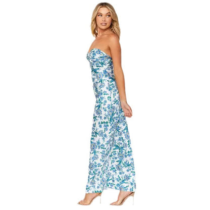 Party Dresses - Tube Top Printed Backless Dress INS Women's Slim Fit Women's Clothing