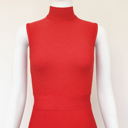 Women's Turtleneck Sleeveless Slim Stretch Dress