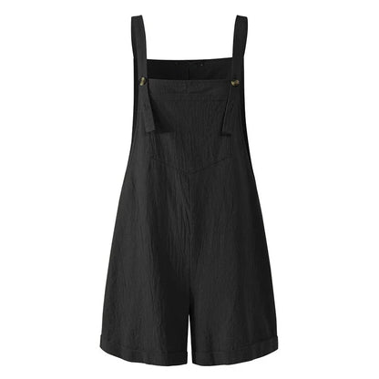 Overalls- Solid Lounge Summer Overalls Playsuit for Women- - Pekosa Women Fashion
