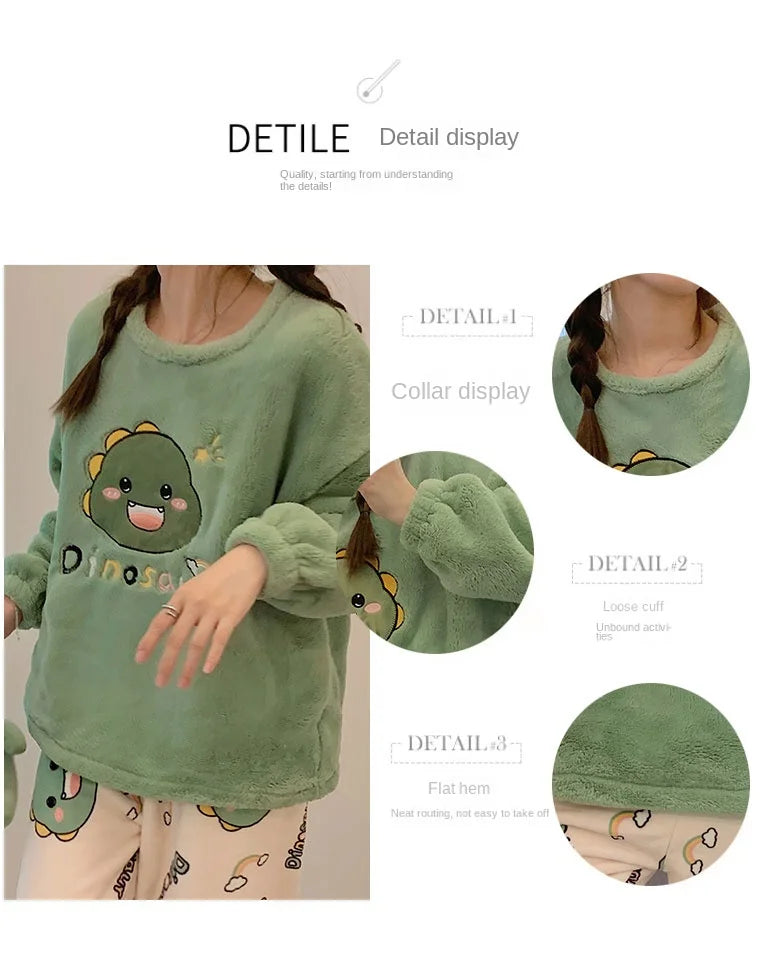 Pajamas Set - Fleece 2-Piece Pajama Set Winter Nights Sleepwear