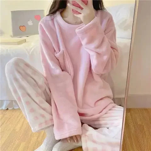 Pajamas Set - Fleece 2-Piece Pajama Set Winter Nights Sleepwear