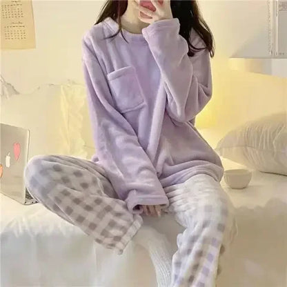 Pajamas Set - Fleece 2-Piece Pajama Set Winter Nights Sleepwear