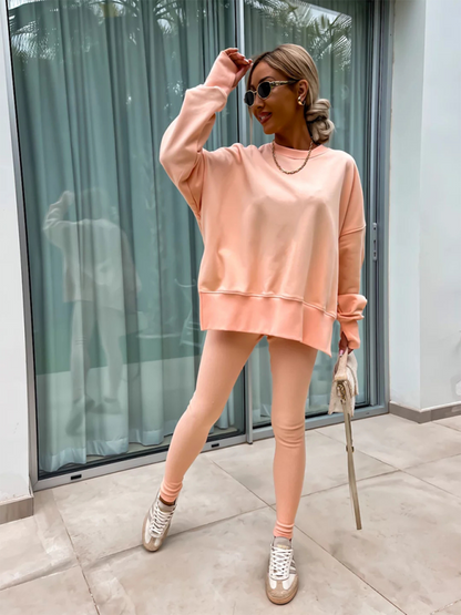 Sportliches Casual Set Leggings &amp; Oversized Sweatshirt