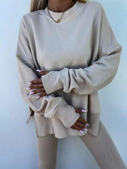 Sportliches Casual Set Leggings &amp; Oversized Sweatshirt
