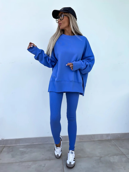 Sportliches Casual Set Leggings &amp; Oversized Sweatshirt