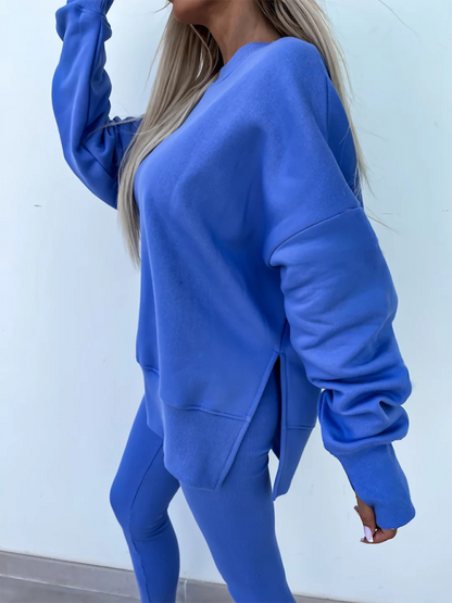 Sportliches Casual Set Leggings &amp; Oversized Sweatshirt