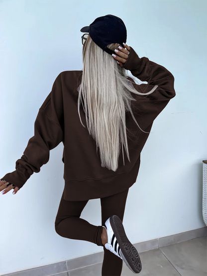 Sportliches Casual Set Leggings &amp; Oversized Sweatshirt