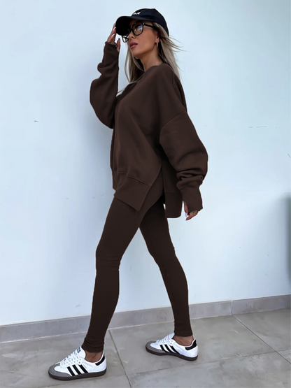 Sportliches Casual Set Leggings &amp; Oversized Sweatshirt