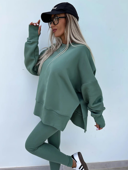 Sportliches Casual Set Leggings &amp; Oversized Sweatshirt