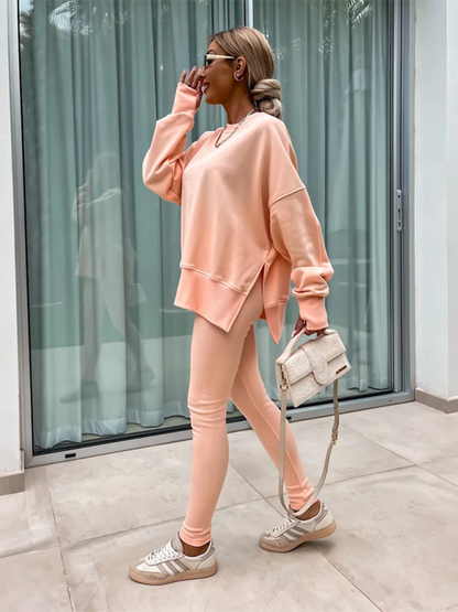 Sportliches Casual Set Leggings &amp; Oversized Sweatshirt