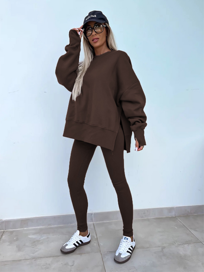 Sportliches Casual Set Leggings &amp; Oversized Sweatshirt