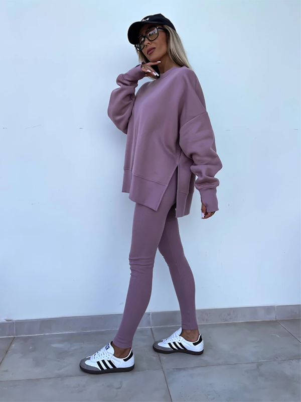 Sportliches Casual Set Leggings &amp; Oversized Sweatshirt