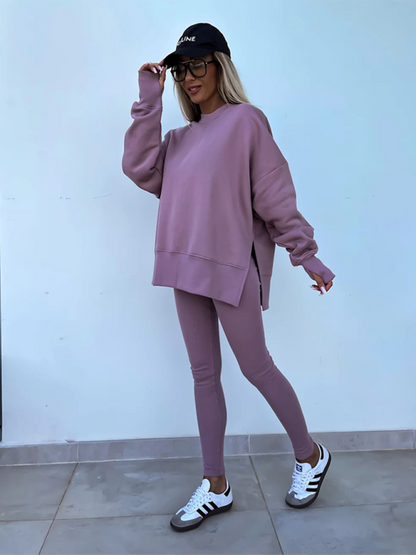 Sportliches Casual Set Leggings &amp; Oversized Sweatshirt