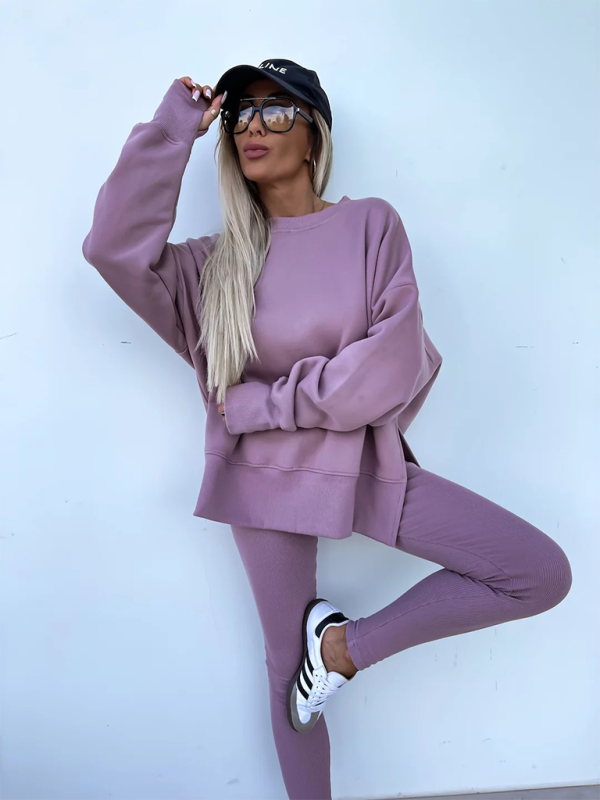 Sportliches Casual Set Leggings &amp; Oversized Sweatshirt
