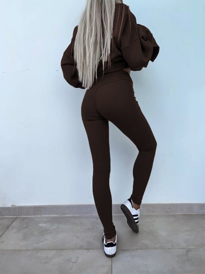 Sportliches Casual Set Leggings &amp; Oversized Sweatshirt