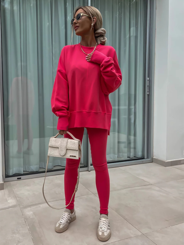 Sportliches Casual Set Leggings &amp; Oversized Sweatshirt