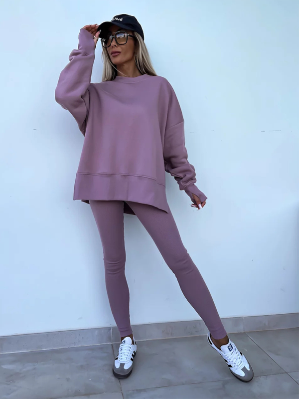 Sportliches Casual Set Leggings &amp; Oversized Sweatshirt