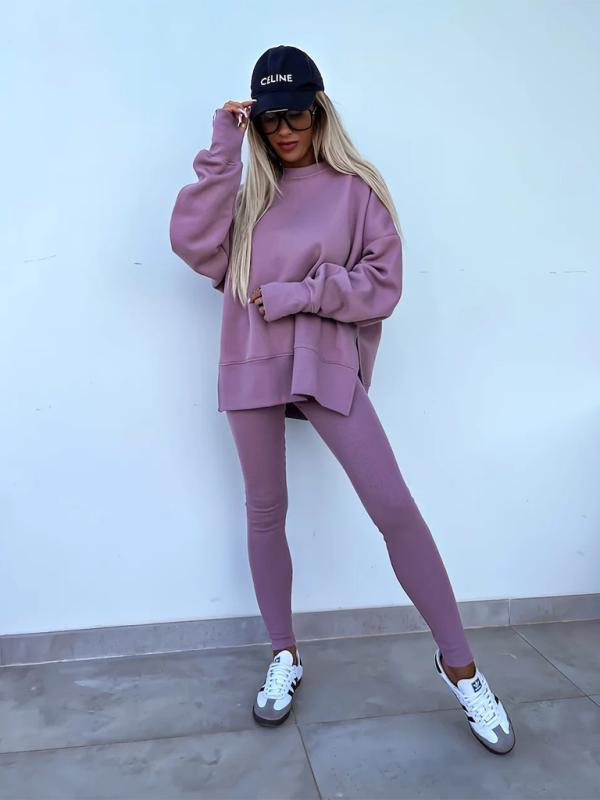 Sportliches Casual Set Leggings &amp; Oversized Sweatshirt