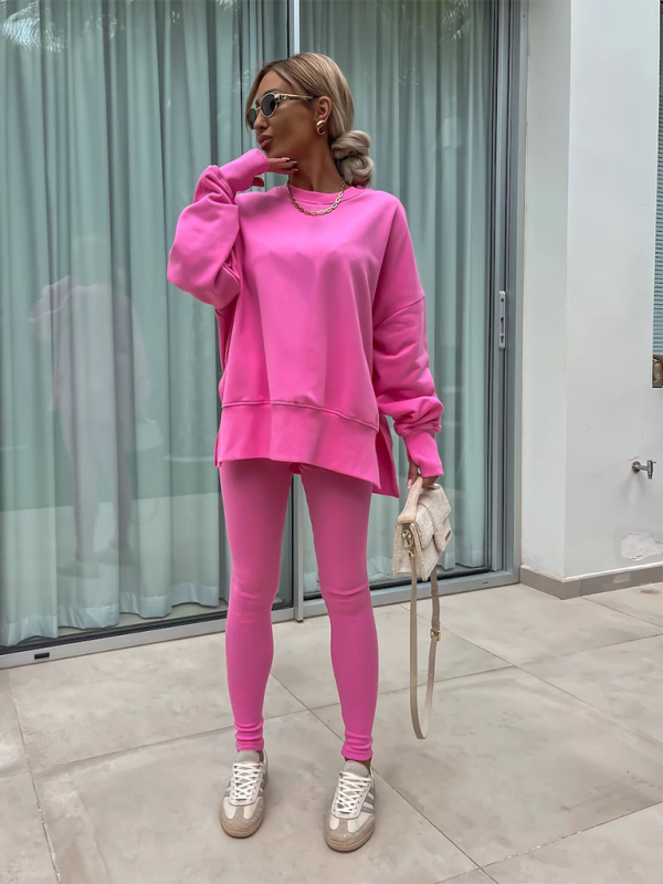 Sportliches Casual Set Leggings &amp; Oversized Sweatshirt