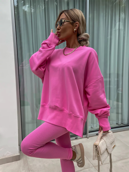 Sportliches Casual Set Leggings &amp; Oversized Sweatshirt