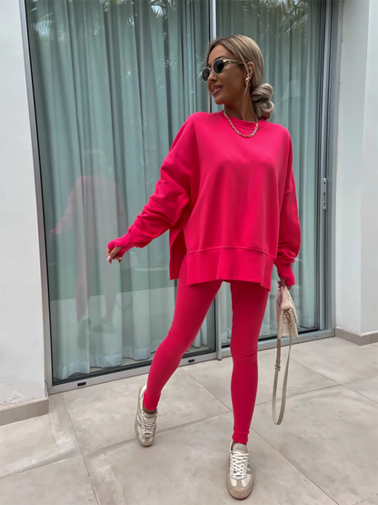 Sportliches Casual Set Leggings &amp; Oversized Sweatshirt