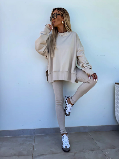 Sportliches Casual Set Leggings &amp; Oversized Sweatshirt