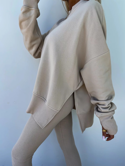Sportliches Casual Set Leggings &amp; Oversized Sweatshirt