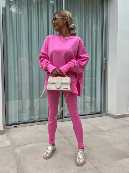 Sportliches Casual Set Leggings &amp; Oversized Sweatshirt