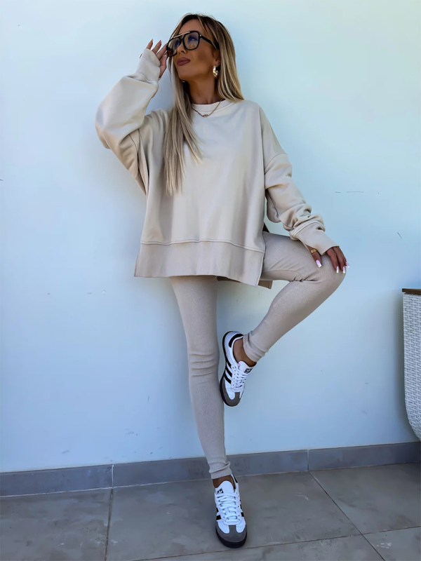 Sportliches Casual Set Leggings &amp; Oversized Sweatshirt