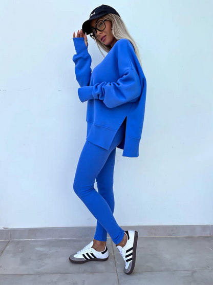 Sportliches Casual Set Leggings &amp; Oversized Sweatshirt