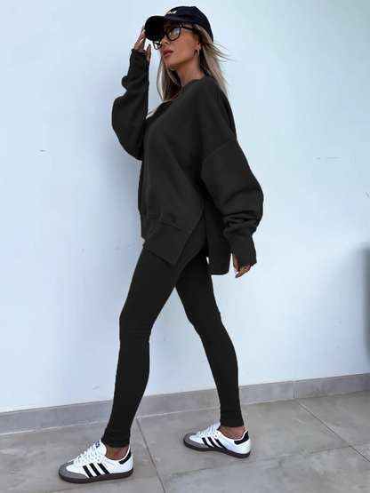 Sportliches Casual Set Leggings &amp; Oversized Sweatshirt