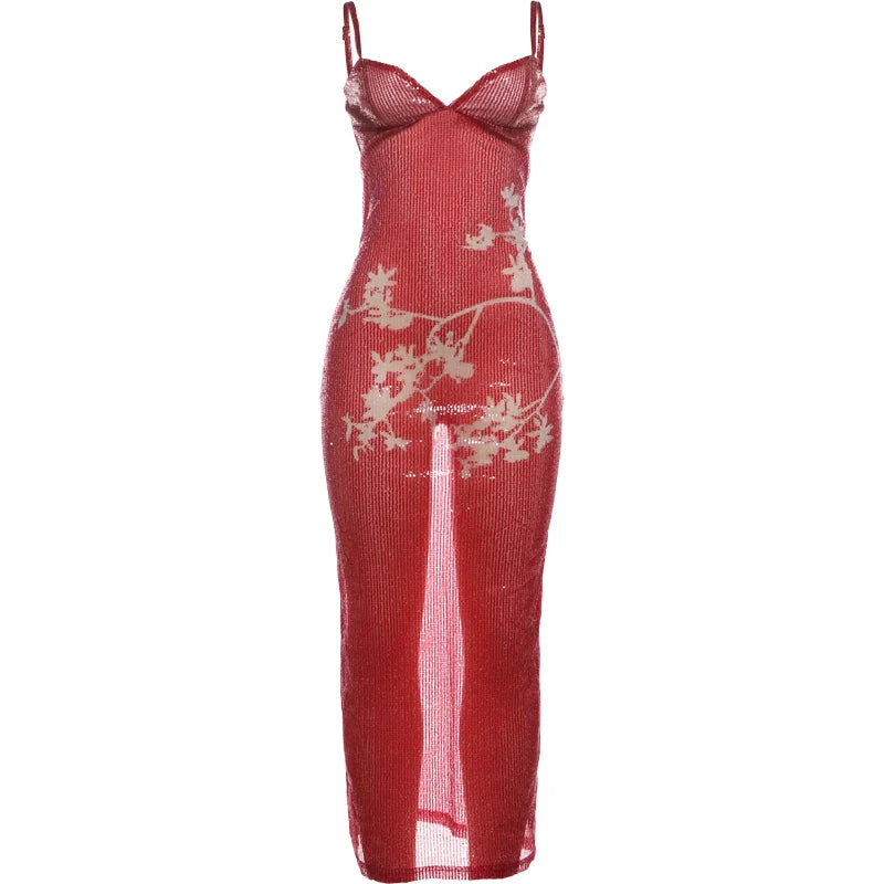 Party Dresses- Sequined Bustier Women's Sparkle-Hued Clubbing Dress- - Pekosa Women Fashion