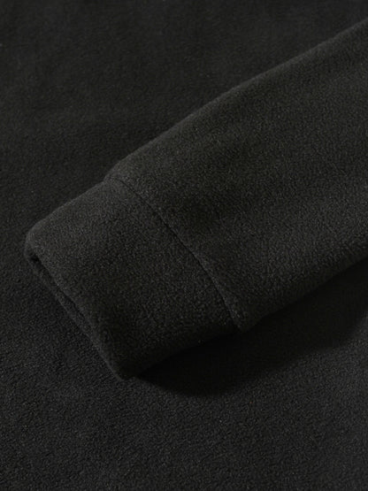 Pullovers - Men's Fleece Pullover - Half-Zip Sweatshirt for Easy Wear